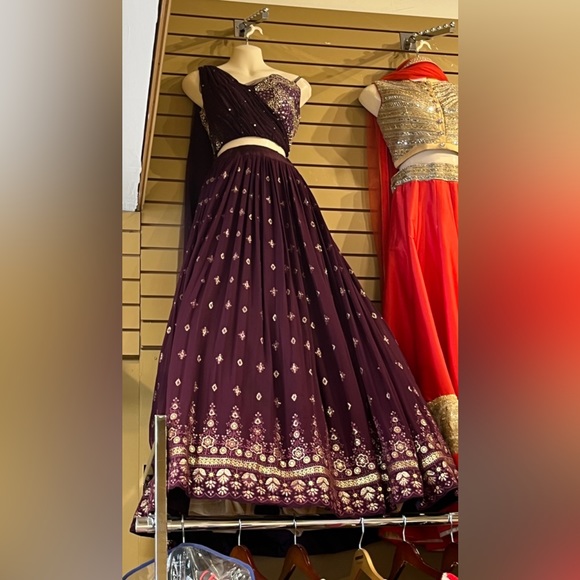 Teal/blue Indian lehenga - Picture 3 of 3